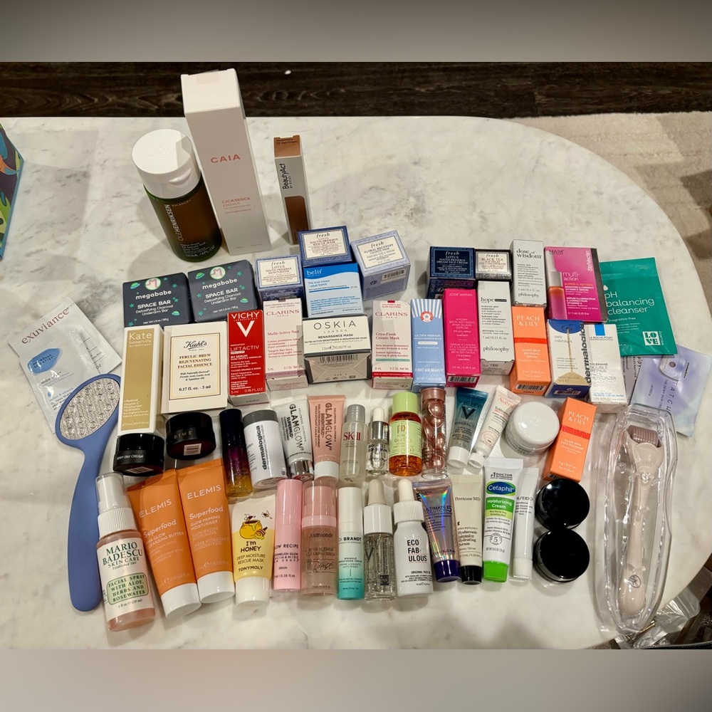 61 Piece Luxury and Mass Brand Skincare Lot - Fresh, Dime, Ole Henriksen, Belief